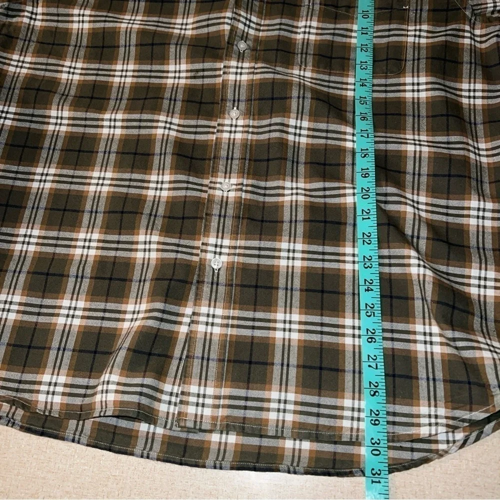 Natural BasiX Men's Cotton Button Down plaid long sleeve Shirt- Checkered XL.